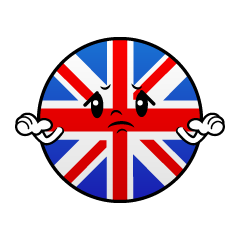 困るイギリス国旗（丸型）