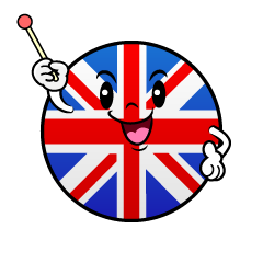 説明するイギリス国旗（丸型）