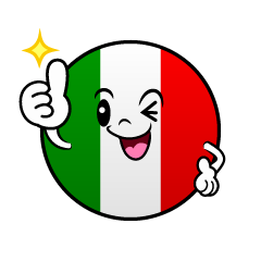 いいね！のイタリア国旗（丸型）