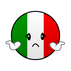 困るイタリア国旗（丸型）