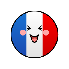 笑うフランス国旗（丸型）