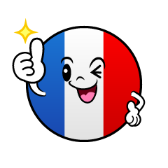 いいね！のフランス国旗（丸型）