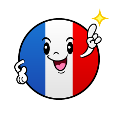 指差しフランス国旗（丸型）