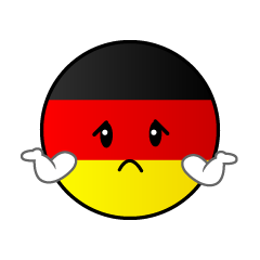 困るドイツ国旗（丸型）