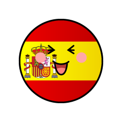 笑うスペイン国旗（丸型）