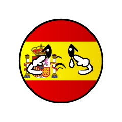 悲しいスペイン国旗（丸型）