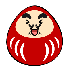 笑うダルマ