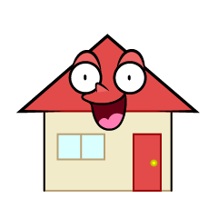 驚く家