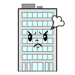 怒るビル