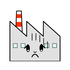 落ち込む工場