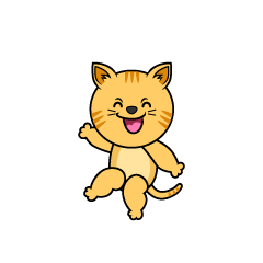 笑顔のトラ猫