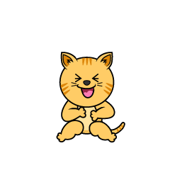 笑うトラ猫