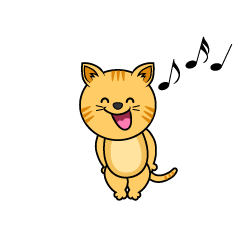 歌うトラ猫