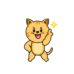 指差しするトラ猫