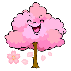 笑顔の桜の木