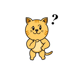 考えるトラ猫