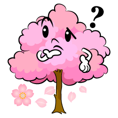 考える桜の木