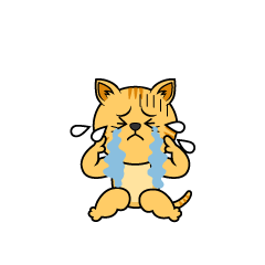 泣くトラ猫