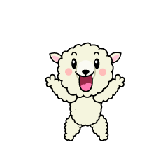 驚くヒツジ