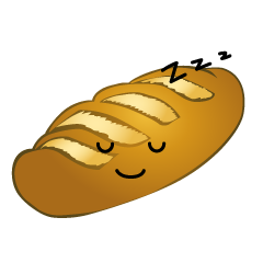 寝るフランスパン