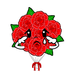 悲しいバラ花束