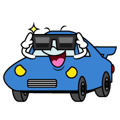 サングラスのスポーツカー