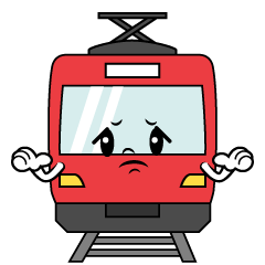 困る赤い電車