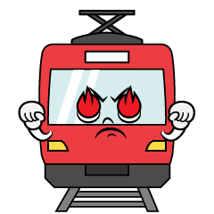 熱意の赤い電車