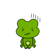 落ち込むカエル