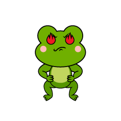 燃えるカエル