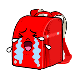 Crying Red School Bag