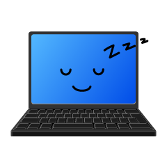 寝るノートパソコン
