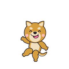 笑顔の柴犬