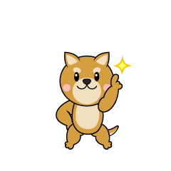 指差しする柴犬
