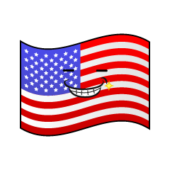 ニヤリのアメリカ国旗