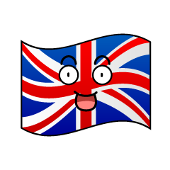 驚くイギリス国旗