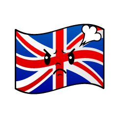 怒るイギリス国旗