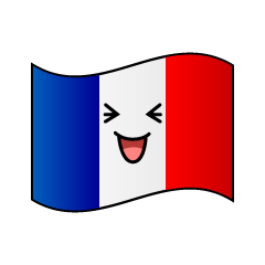 笑うフランス国旗