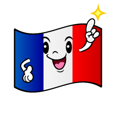 指差すフランス国旗