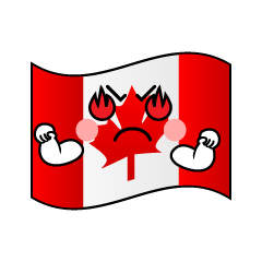 熱意のカナダ国旗