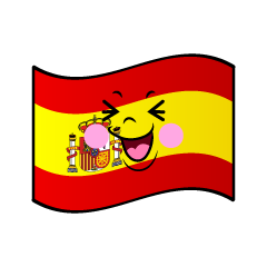 笑うスペイン国旗