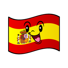 歌うスペイン国旗