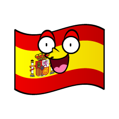 驚くスペイン国旗