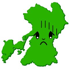 落ち込む熊本県