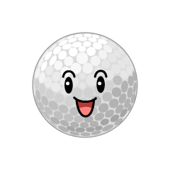 笑顔のゴルフボール