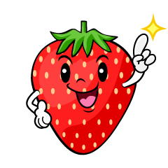 指差しするイチゴ