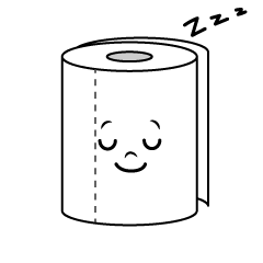 Sleeping Toilet Paper
