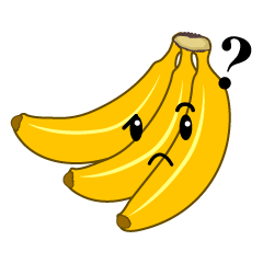 かわいい悲しいバナナ房のイラスト素材 Illustcute