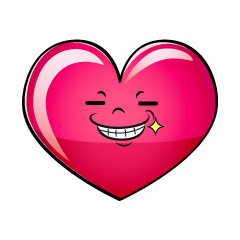 Grinning Pink Heart