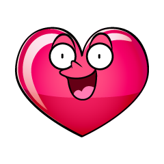Surprised Pink Heart